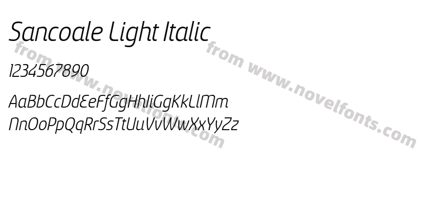 Sancoale Light ItalicPreview