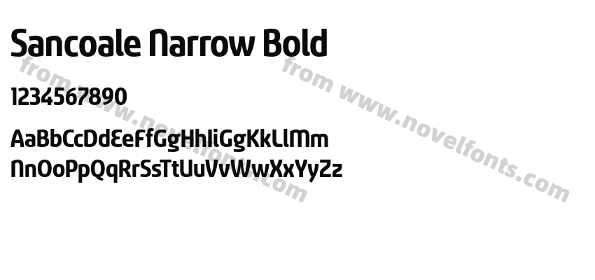 Sancoale Narrow BoldPreview