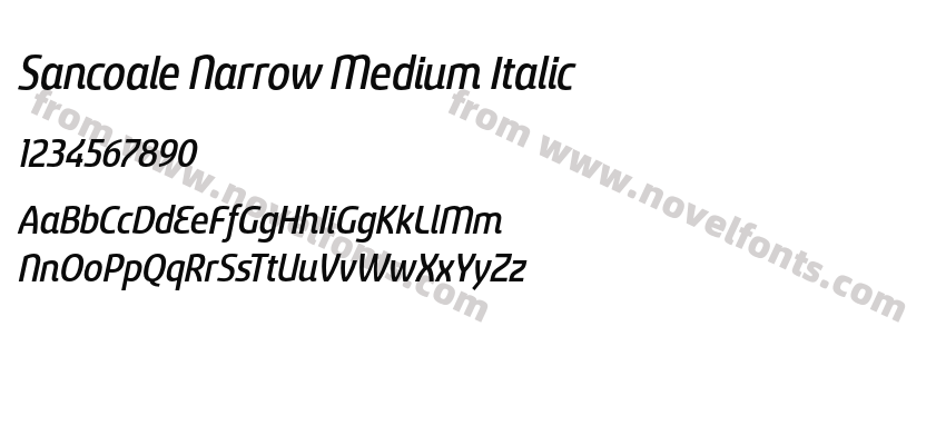 Sancoale Narrow Medium ItalicPreview