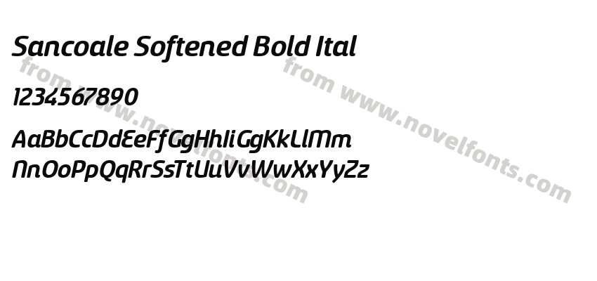 Sancoale Softened Bold ItalPreview