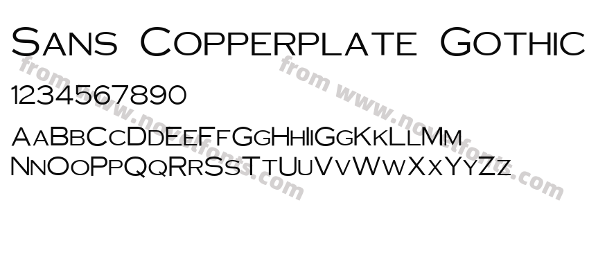 Sans Copperplate GothicPreview