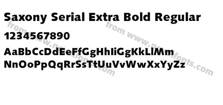 Saxony Serial Extra Bold RegularPreview