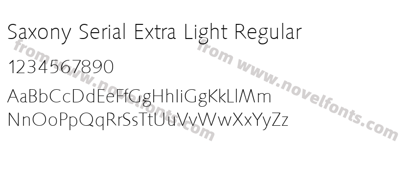 Saxony Serial Extra Light RegularPreview