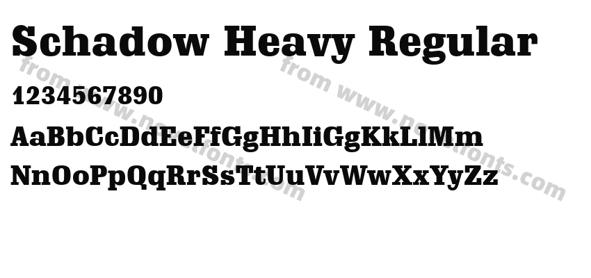 Schadow Heavy RegularPreview