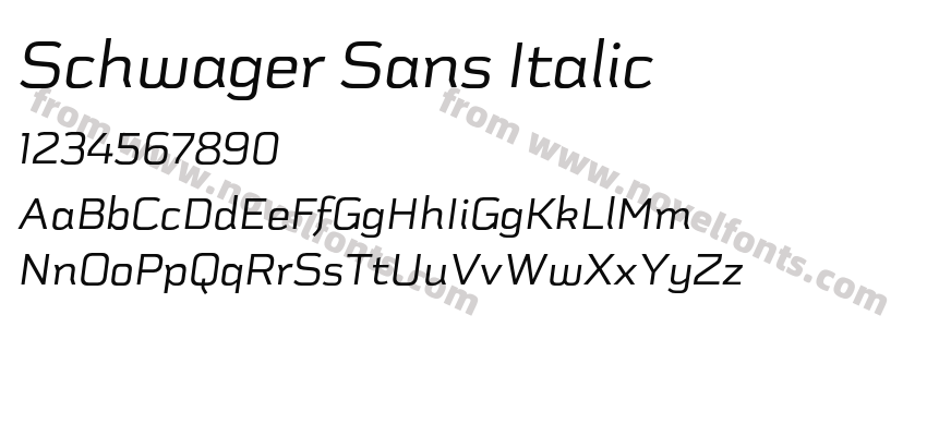 Schwager Sans ItalicPreview