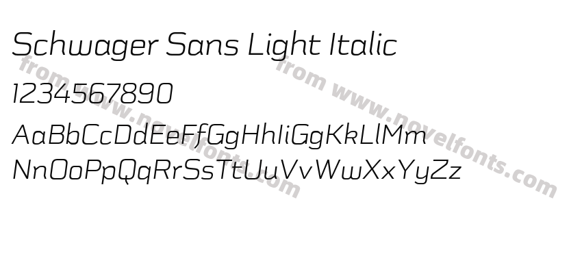 Schwager Sans Light ItalicPreview