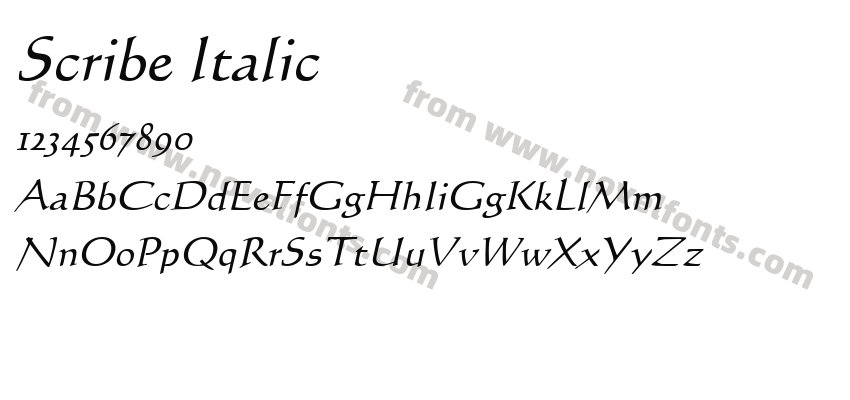 Scribe ItalicPreview