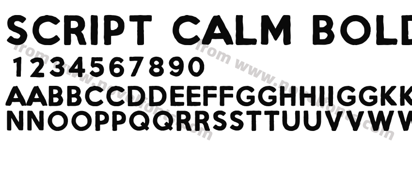 Script Calm BoldPreview