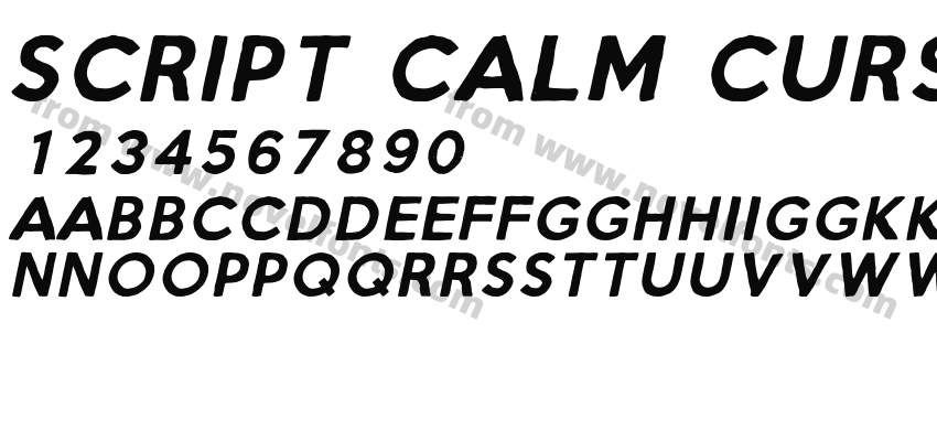 Script Calm CursivePreview