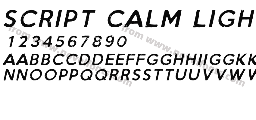 Script Calm Light CursivePreview