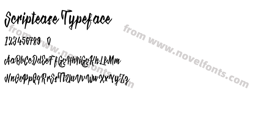 Scriptease TypefacePreview