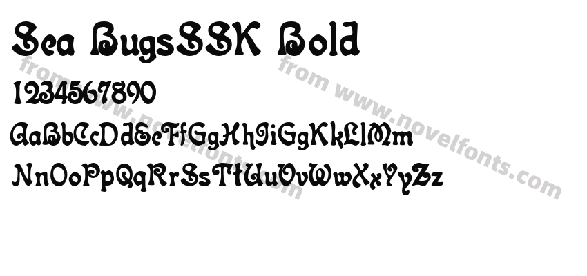 Sea BugsSSK BoldPreview