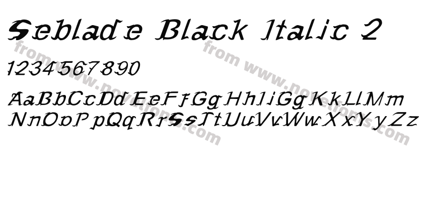 Seblade Black Italic 2Preview