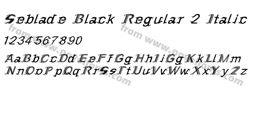 Seblade Black Regular 2 ItalicPreview