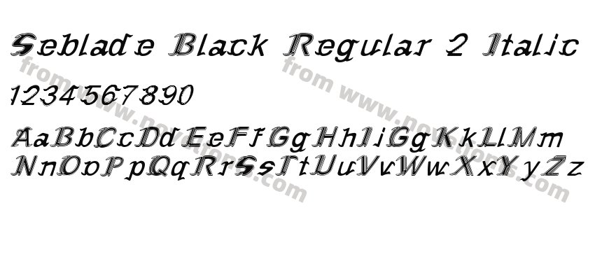 Seblade Black Regular 2 ItalicPreview