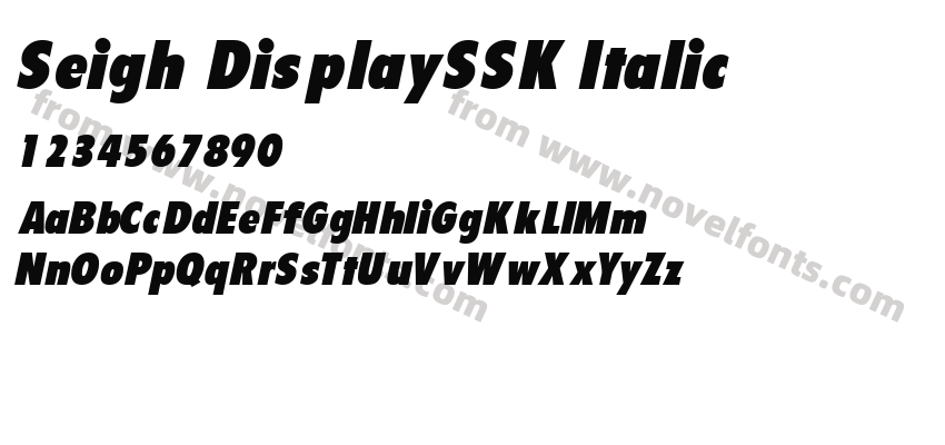 Seigh DisplaySSK ItalicPreview