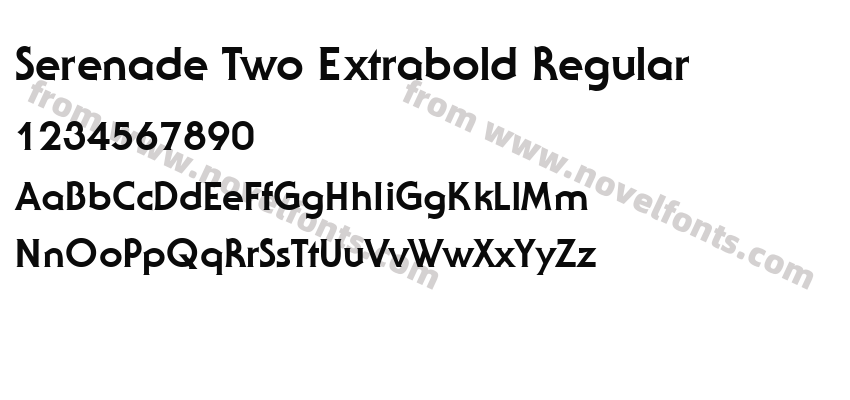 Serenade Two Extrabold RegularPreview