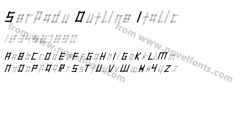 Serpadu Outline ItalicPreview