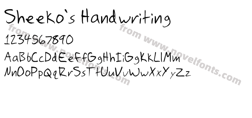 Sheeko's HandwritingPreview