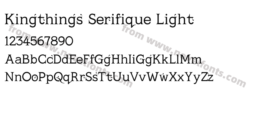 Kingthings Serifique LightPreview