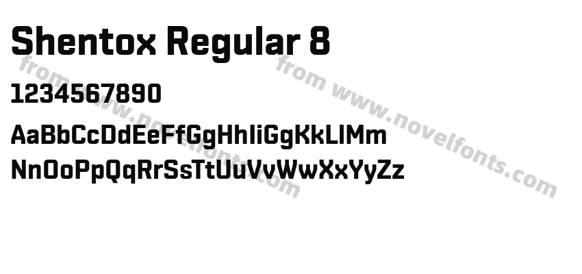 Shentox Regular 8Preview