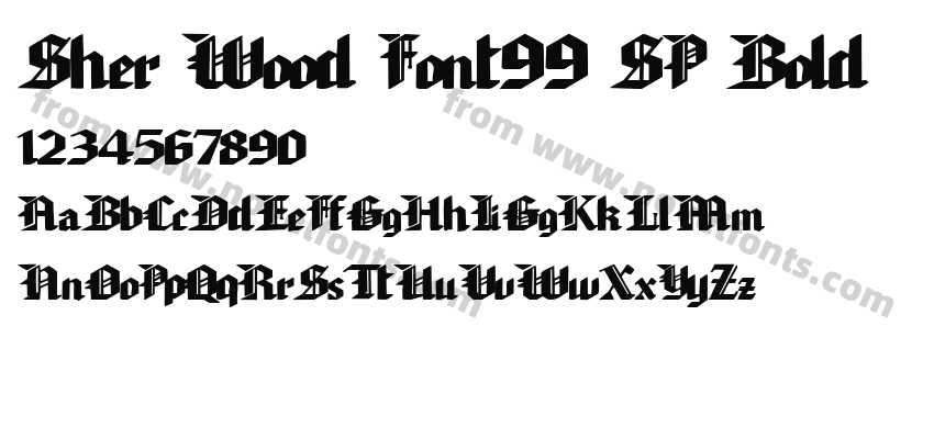 Sher Wood Font99 SP BoldPreview