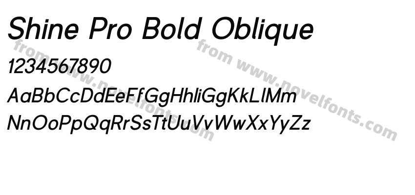 Shine Pro Bold ObliquePreview