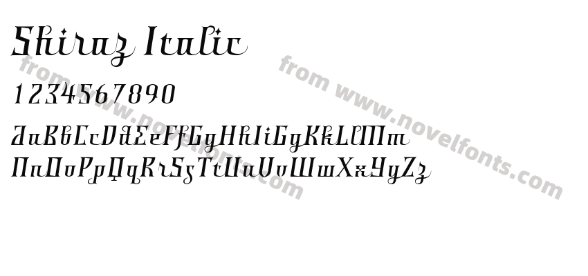 Shiraz ItalicPreview