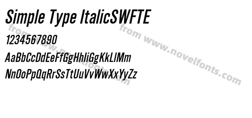 Simple Type ItalicSWFTEPreview