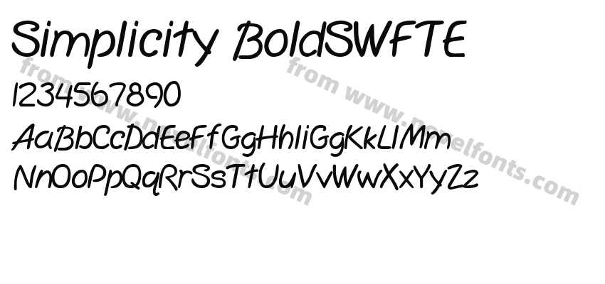 Simplicity BoldSWFTEPreview