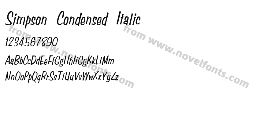 Simpson Condensed ItalicPreview