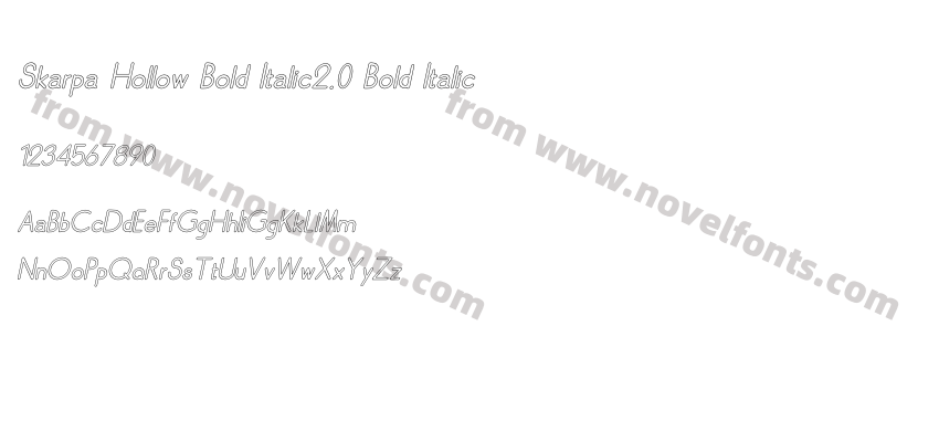 Skarpa Hollow Bold Italic2.0 Bold ItalicPreview