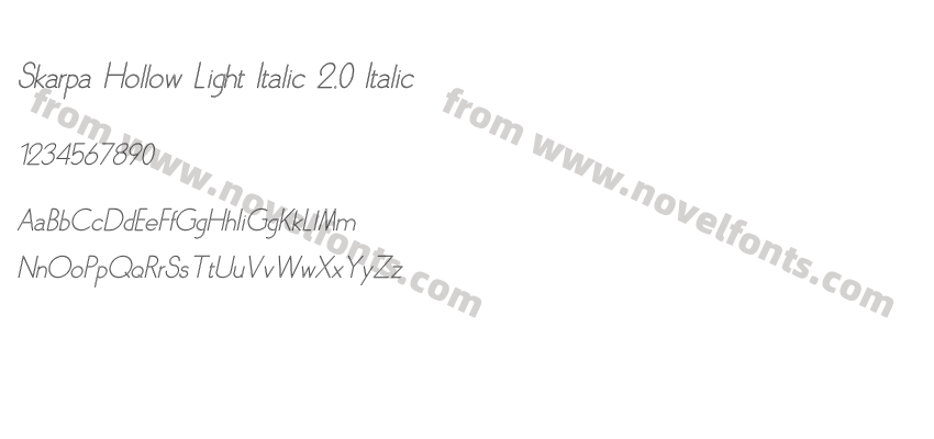 Skarpa Hollow Light Italic 2.0 ItalicPreview