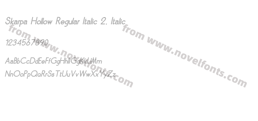 Skarpa Hollow Regular Italic 2. ItalicPreview