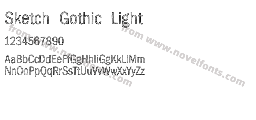 Sketch Gothic LightPreview