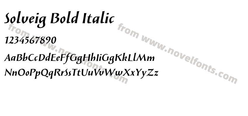 Solveig Bold ItalicPreview