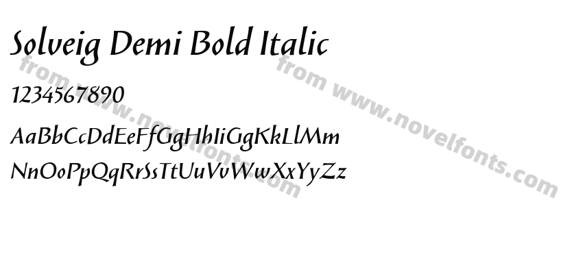 Solveig Demi Bold ItalicPreview