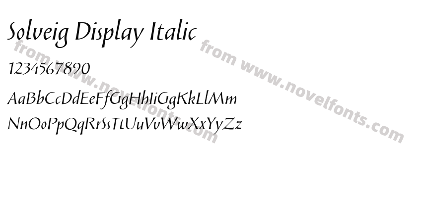 Solveig Display ItalicPreview