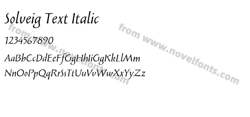 Solveig Text ItalicPreview