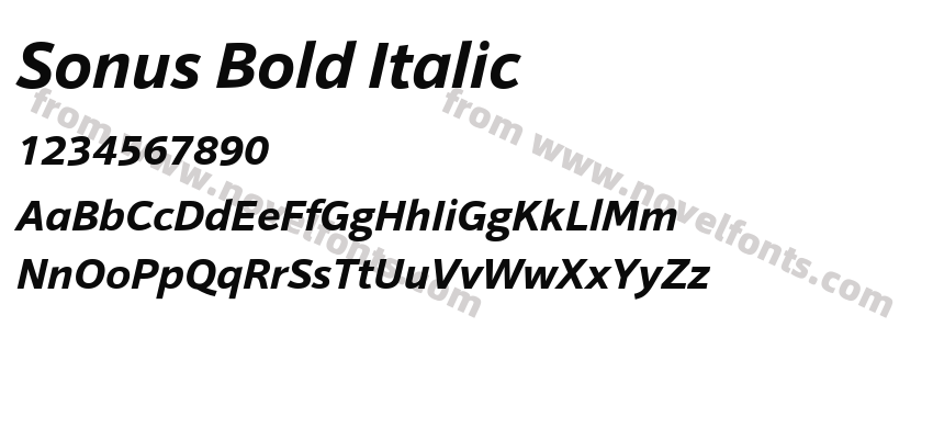Sonus Bold ItalicPreview