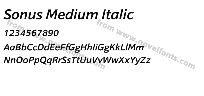 Sonus Medium ItalicPreview