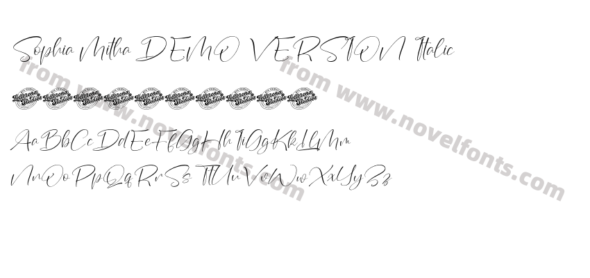 Sophia Mitha DEMO VERSION ItalicPreview