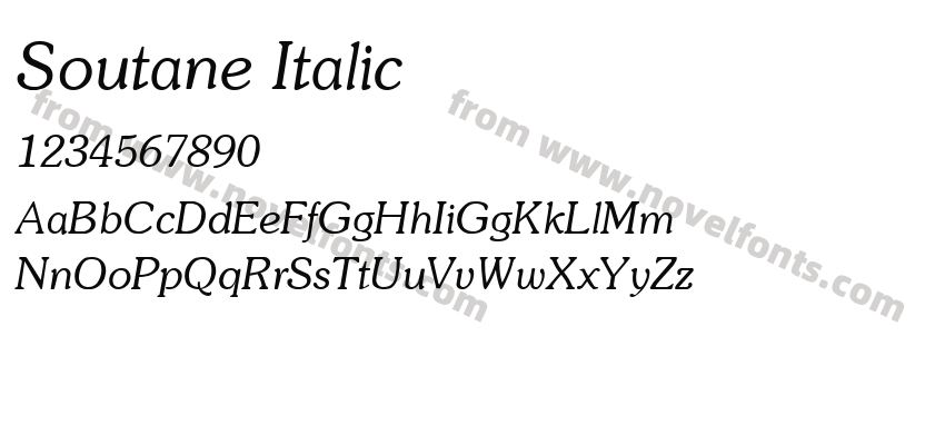 Soutane ItalicPreview