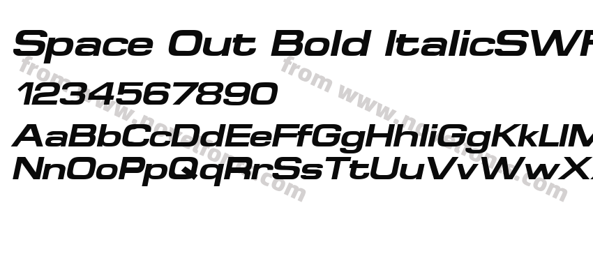 Space Out Bold ItalicSWFTEPreview