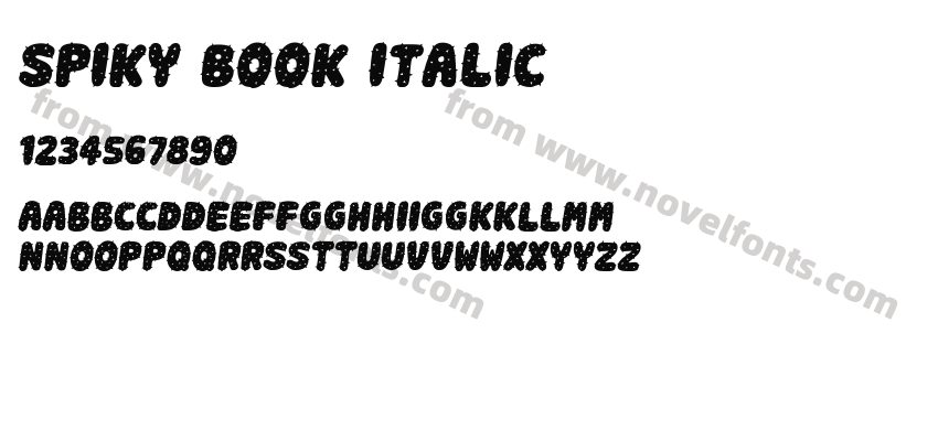 Spiky Book ItalicPreview