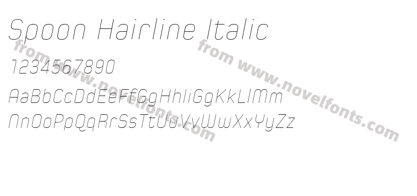 Spoon Hairline ItalicPreview