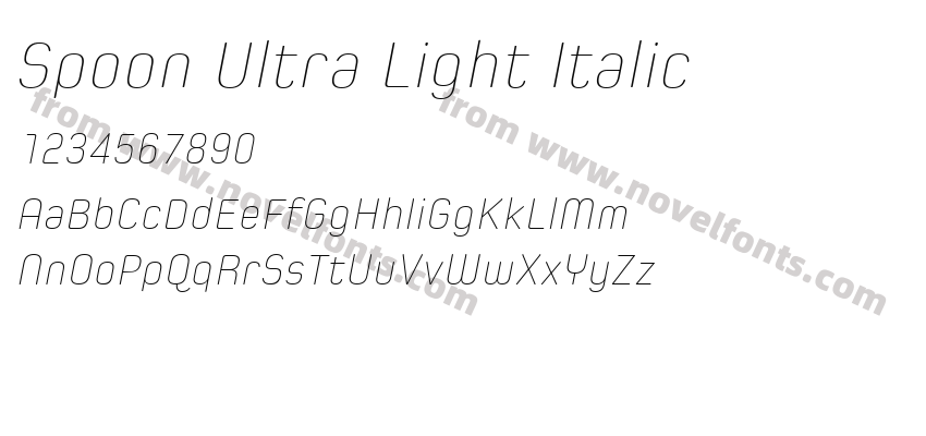 Spoon Ultra Light ItalicPreview