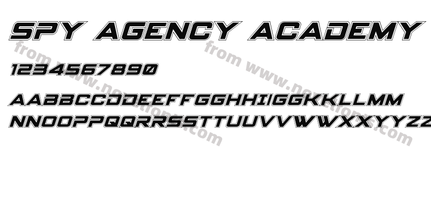 Spy Agency Academy ItalicPreview