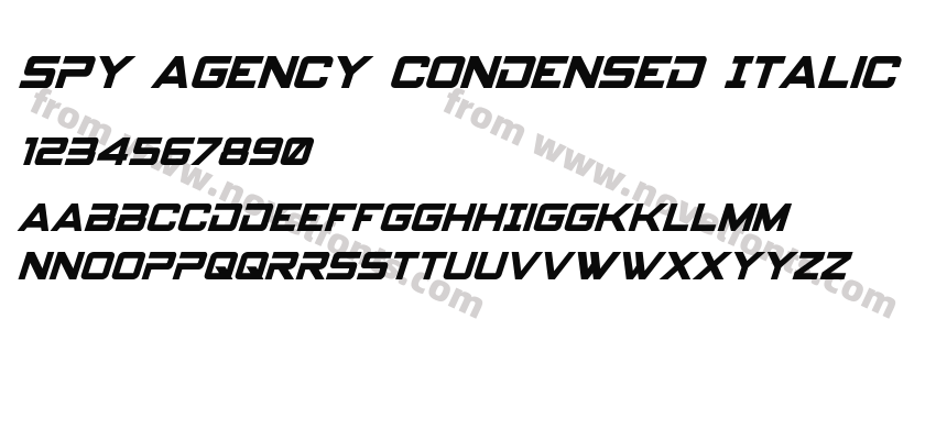 Spy Agency Condensed ItalicPreview