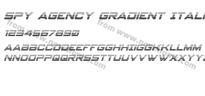 Spy Agency Gradient ItalicPreview